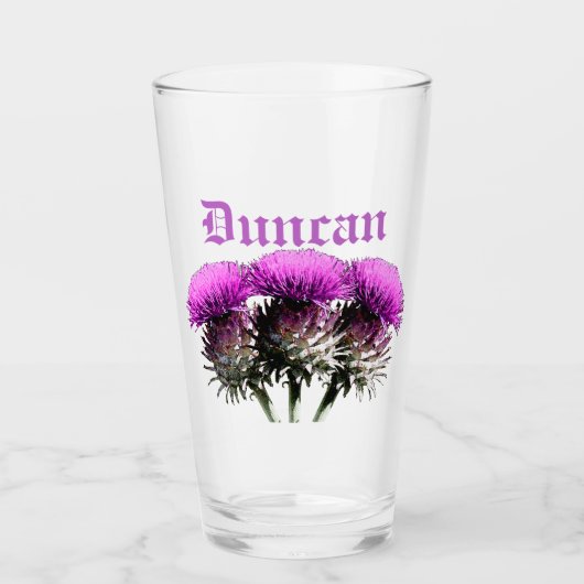 Verre Trois chardons écossais (Devant)