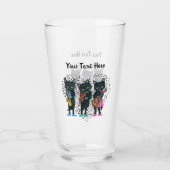 Verre Trois chats noirs Cool Instruments de musique Coeu (Devant)