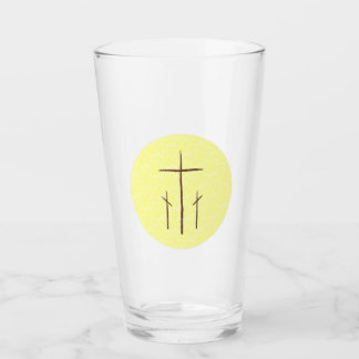 Verre Trois Croix sur Calvaire Jaune Boisson