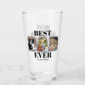 Verre Trois photos Meilleur père jamais Nom personnalisé (Dos)