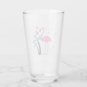 Verre Tropical Cute drôle d'aquarelle flamingo (Dos)