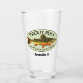 Verre TROUT humoristique BUM Fly Fishing Angler (Devant)