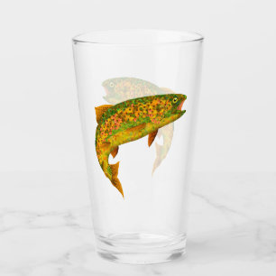 Verre Truite arc-en-ciel feuille Aspen 2