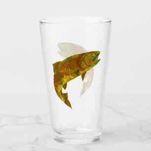Verre Truite arc-en-ciel feuille Aspen 6