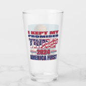 Verre Trump 2024 - J'ai tenu mes promesses. (Dos)
