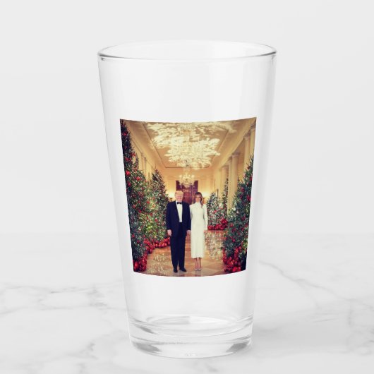 Verre Trump Président des États-Unis Noël à la Maison Bl (Devant)