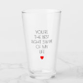 Verre Tu es le meilleur rempart de ma vie Valentine (Devant)