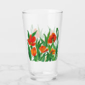 Verre Tulipes rouges/orange (Dos)