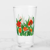 Verre Tulipes rouges/orange (Devant)