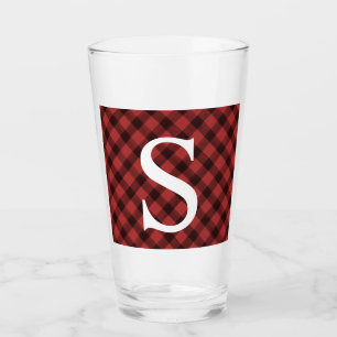 Verre Tumber de monogramme de plaid de Buffalo