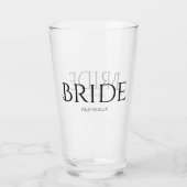 Verre Tumbler de mariée classique (Dos)