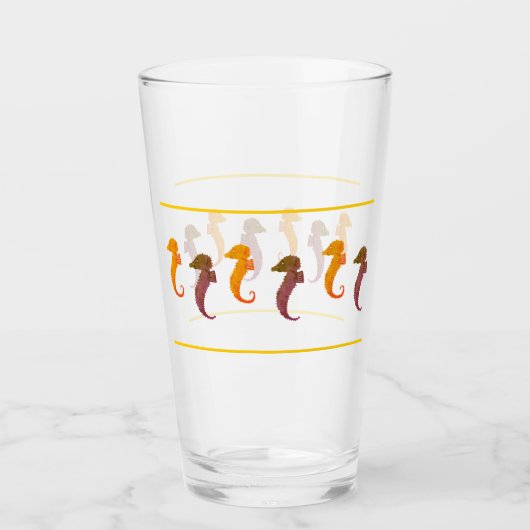 Verre Tumbler - Orange et Seahors Brown (Devant)