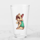 Verre Tumbler Visage Chien-taureaux français | Cadeaux d (Devant)
