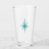 Verre Turquoise Atomique Starburst Retro Moyen-siècle (Dos)