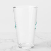 Verre Turquoise Atomique Starburst Retro Moyen-siècle (Gauche)