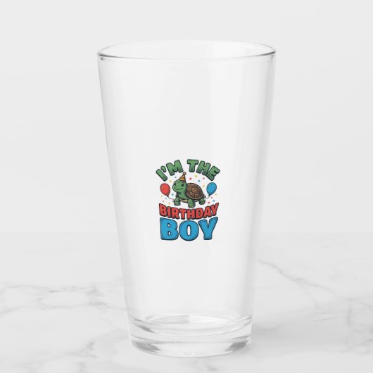 Verre Turtle garçon d'anniversaire conception de chemise (Devant)