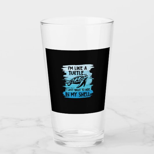 Verre Turtle Lover | Je Suis Comme Une Tortue (Devant)