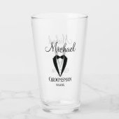 Verre tuxedo amusant avec bow groomsman personnalisé ten (Dos)