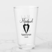 Verre tuxedo amusant avec bow groomsman personnalisé ten (Devant)