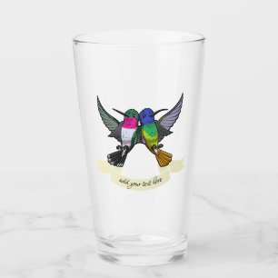 Verre Two Colorful Hovering Hummingbird Friends Cartoon