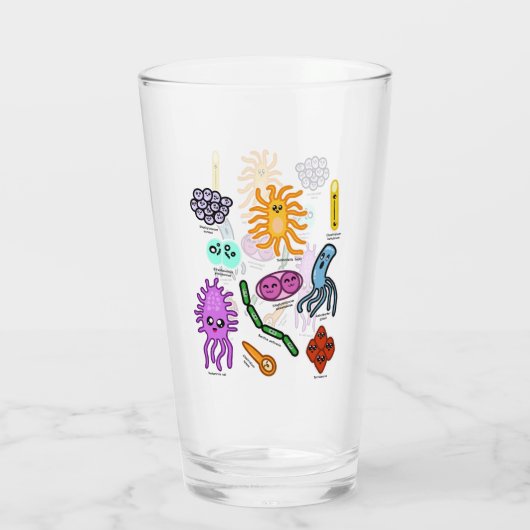 Verre Types De Bactéries (Dos)