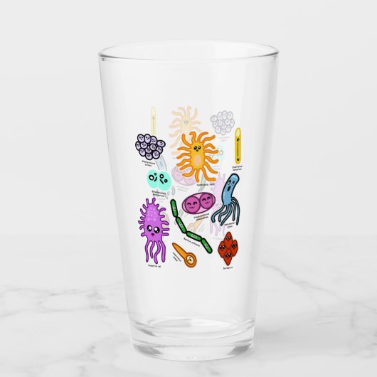 Verre Types De Bactéries (Devant)