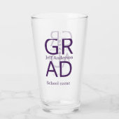 Verre Typographie de diplôme moderne simple minimale c (Dos)