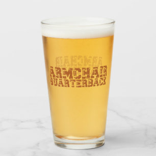 Verre Typographie de football de quart arrière fauteuil 