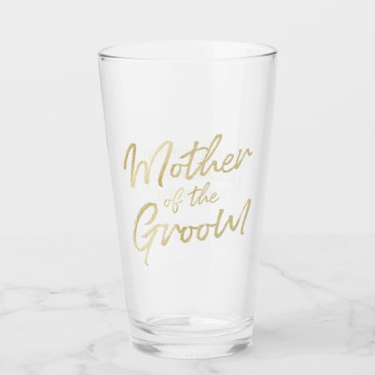 Verre Typographie de script doré moderne pour la mère du (Devant)