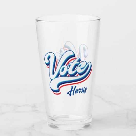Verre Typographie des élections (Devant)