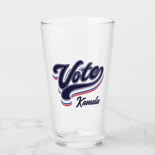 Verre Typographie des votes - Élections (Devant)