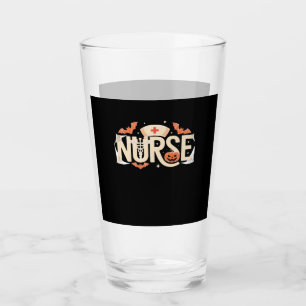Verre Typographie d'infirmière d'Halloween � Conception