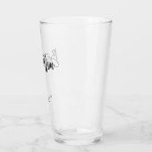 Verre Typographie du meilleur homme/nom/cadeau noir (Gauche)