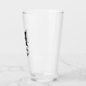 Verre Typographie initiale moderne monogramme du marié (Gauche)