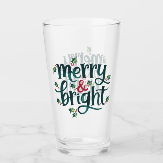 Verre Typographie Joyeuse et Lumineuse (Devant)