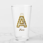 Verre Typographie originale A Monogram Gold (Devant)