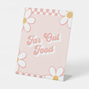 Verre Uit Eten Groovy Baby Shower Eetbord Reclamebord Met Voetstuk