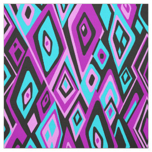 Verre uit Retro Psychedelic Abstract Stof