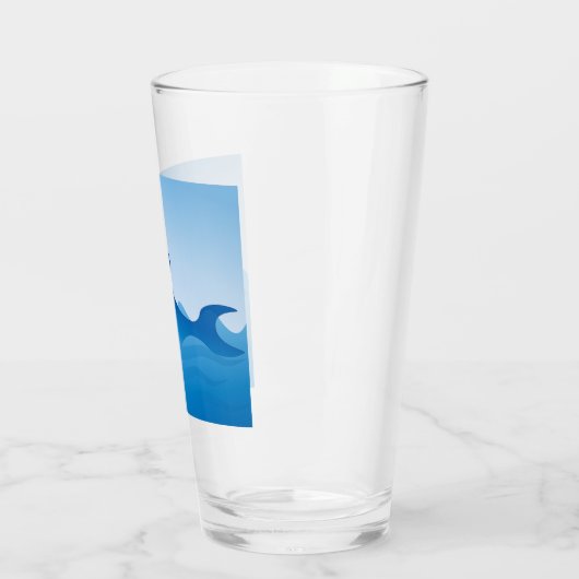 Verre Un dauphin bleu (Gauche)
