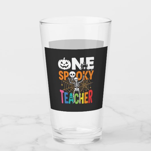 Verre Un design d'Halloween pour un professeur effrayant (Devant)