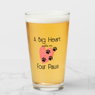 Verre Un Grand Coeur marche sur quatre pattes - Cute Pet