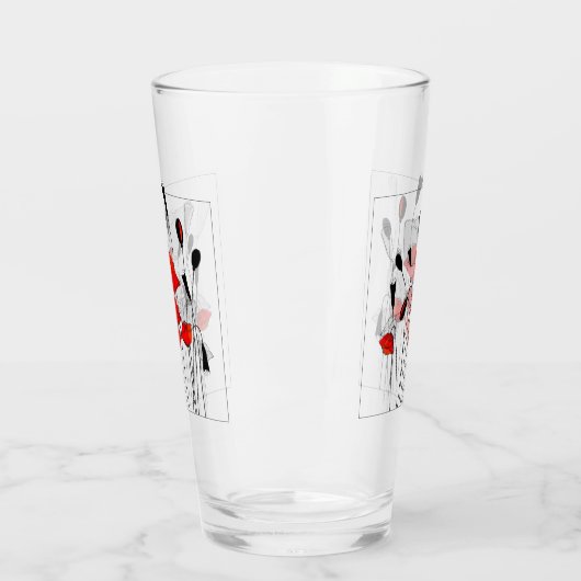 Verre Un groupe de pavots rouges (Gauche)