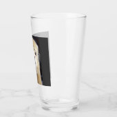 Verre Un joli visage moelleux d'un alpaga (Gauche)