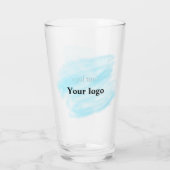 Verre Un logo personnalisé simple et élégant ici compagn (Dos)