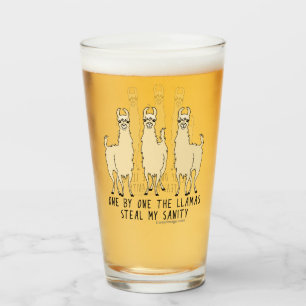 Verre Un par un les lamas volent ma santé Funny
