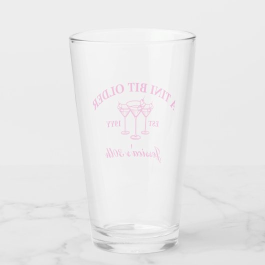 Verre Un Tini Un Peu Plus Ancien Martini Personnalisé An (Dos)