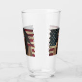 Verre Une Américaine Distortie Du Drapeau Américain (Droite)