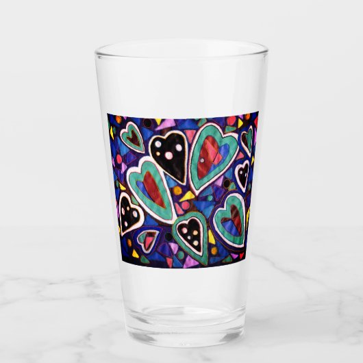 Verre Une collection de coeurs (Devant)