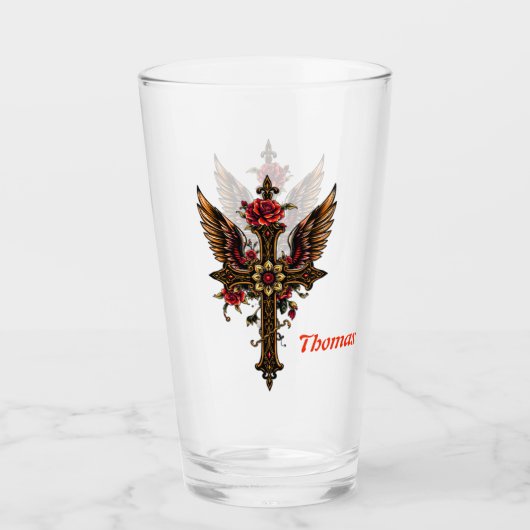 Verre Une croix élégante (Devant)
