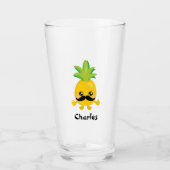 Verre Une jolie moustache d'ananas (Devant)